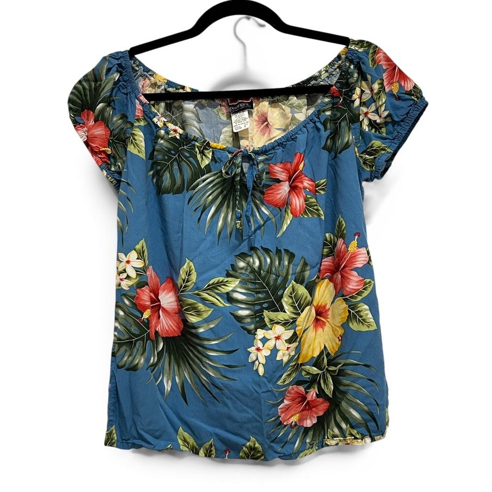 Puanani Hawaiian Blouse Made in Hawaii Women's Small Beach Resortwear